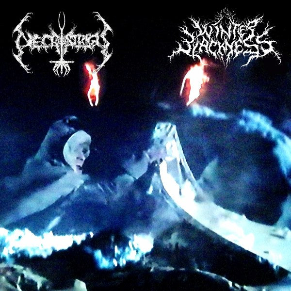 Necrostrigis / Winter Blackness "W mrokach roziskrzonych mrozem" split 7"